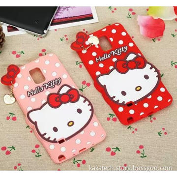 Hello Kitty Silicone Cartoon Phone Case for Note 4